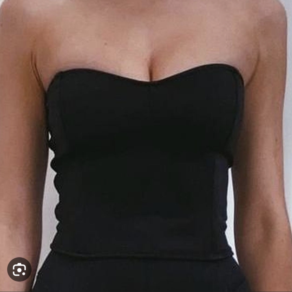 AYM Studio Kendall Corset Top, Size M, Black